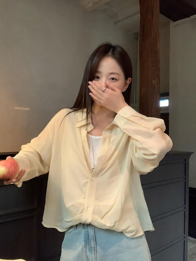 Camisa Coreana de Manga Larga con Cuello view 5