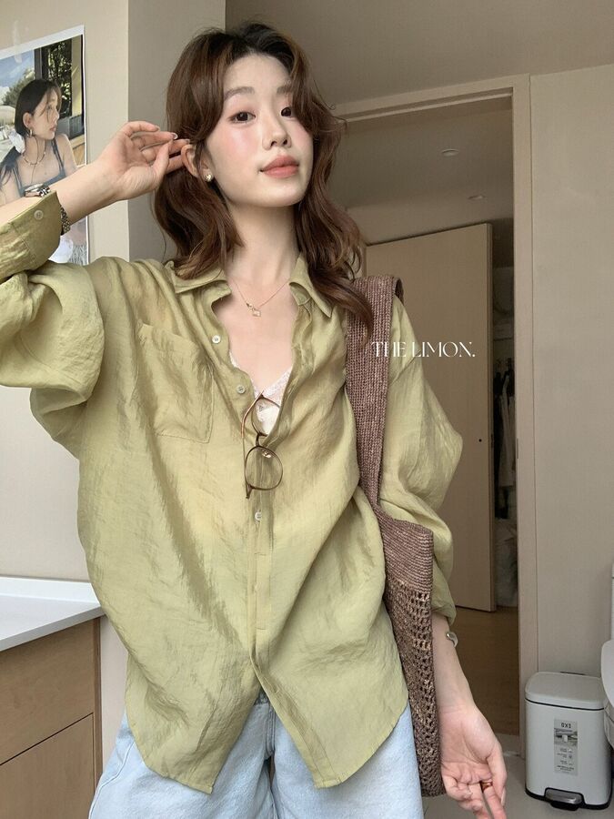 Chemise Minimaliste Ample à Manches Longues view 10