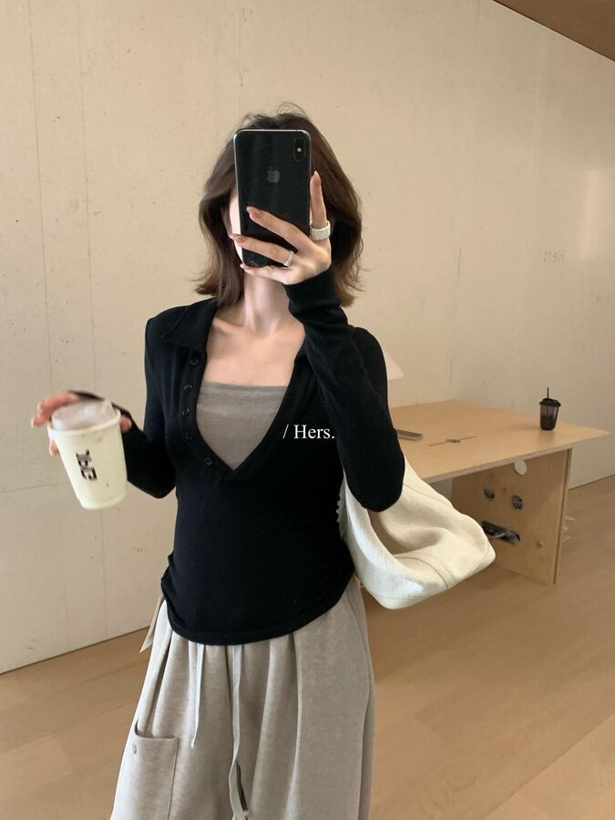 Casual Color Block Long Sleeve T-Shirt view 2