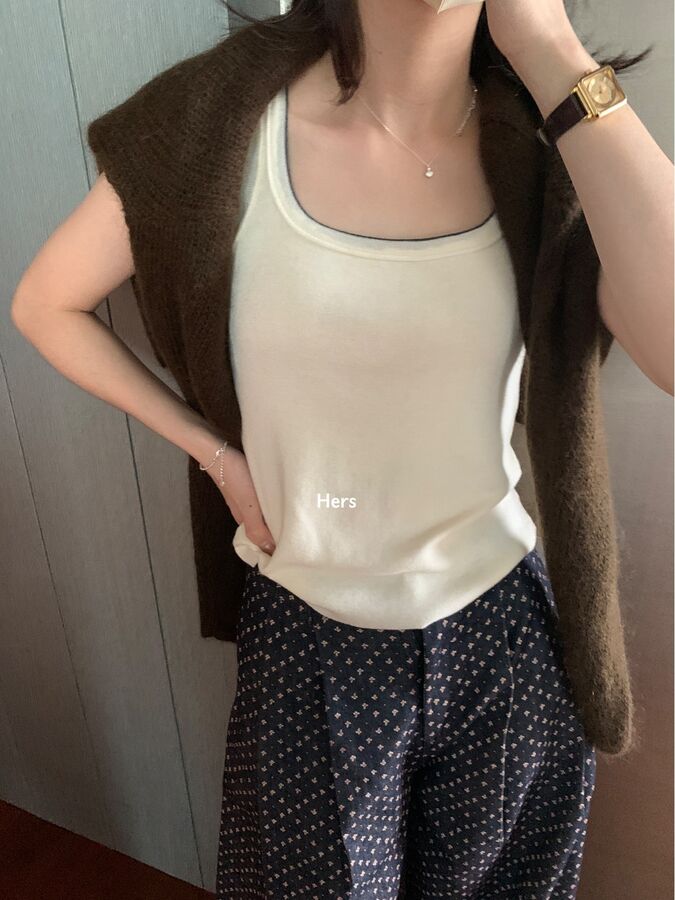 Strickweste mit Farbblock-Design view 2