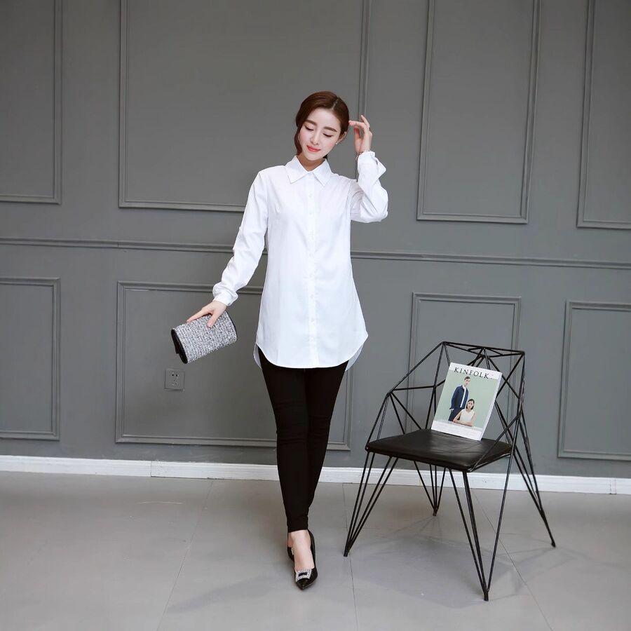 Loose Long Sleeve Shirt Dress view 2