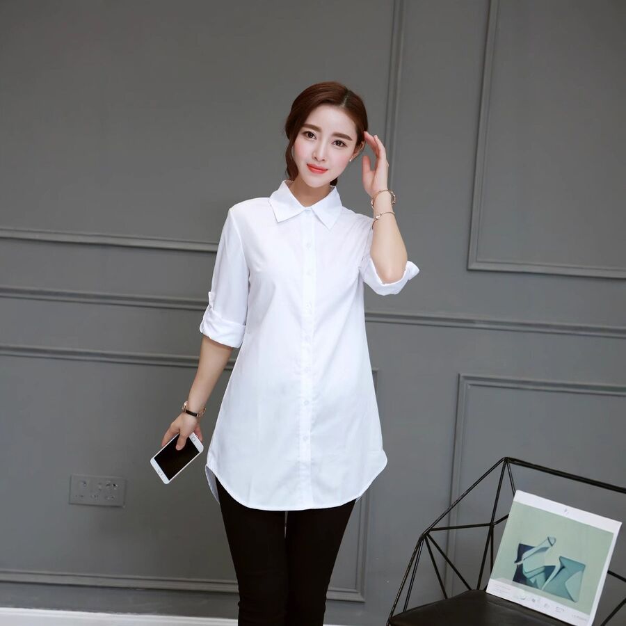 Loose Long Sleeve Shirt Dress view 3