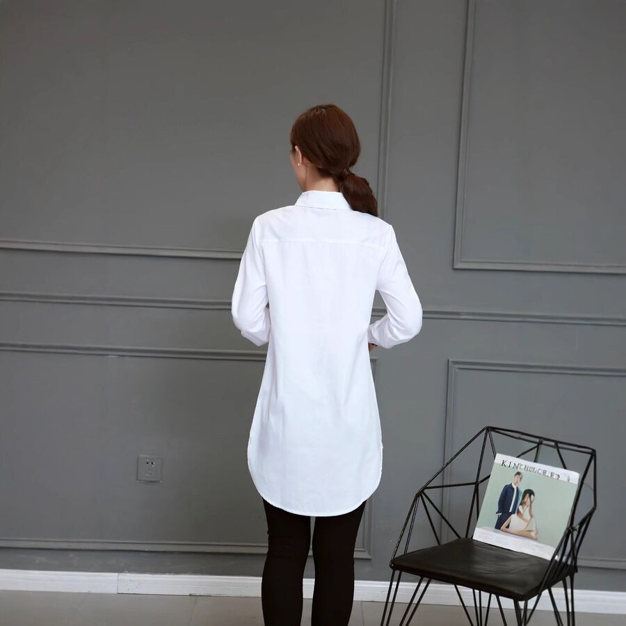 Loose Long Sleeve Shirt Dress view 4
