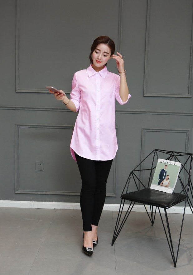 Loose Long Sleeve Shirt Dress view 7
