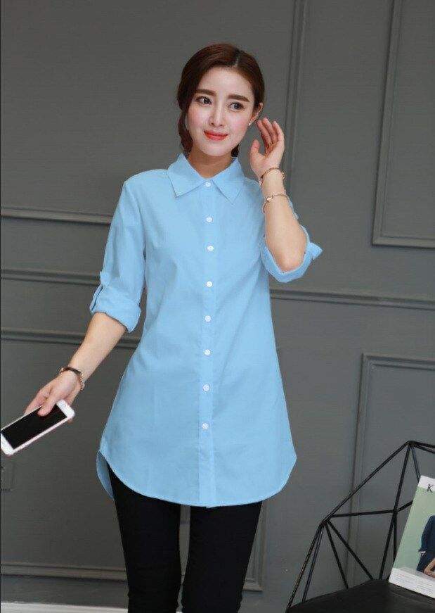 Loose Long Sleeve Shirt Dress view 8