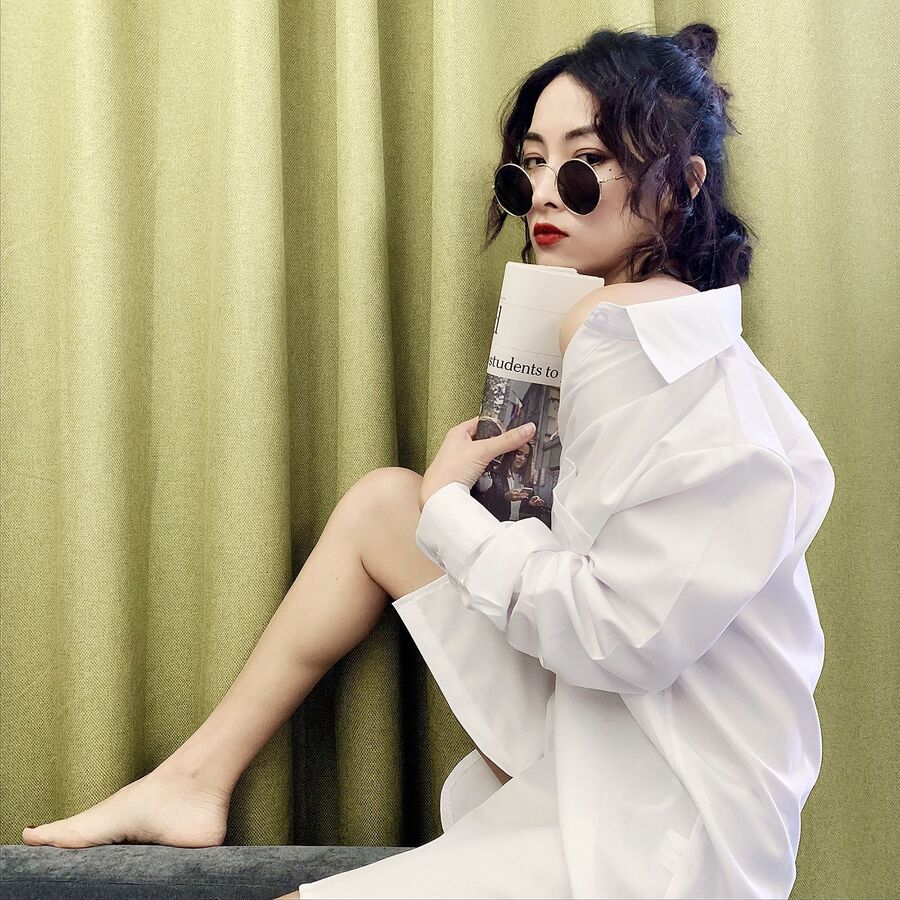 Korean Loose Long Sleeve Shirt Dress view 4