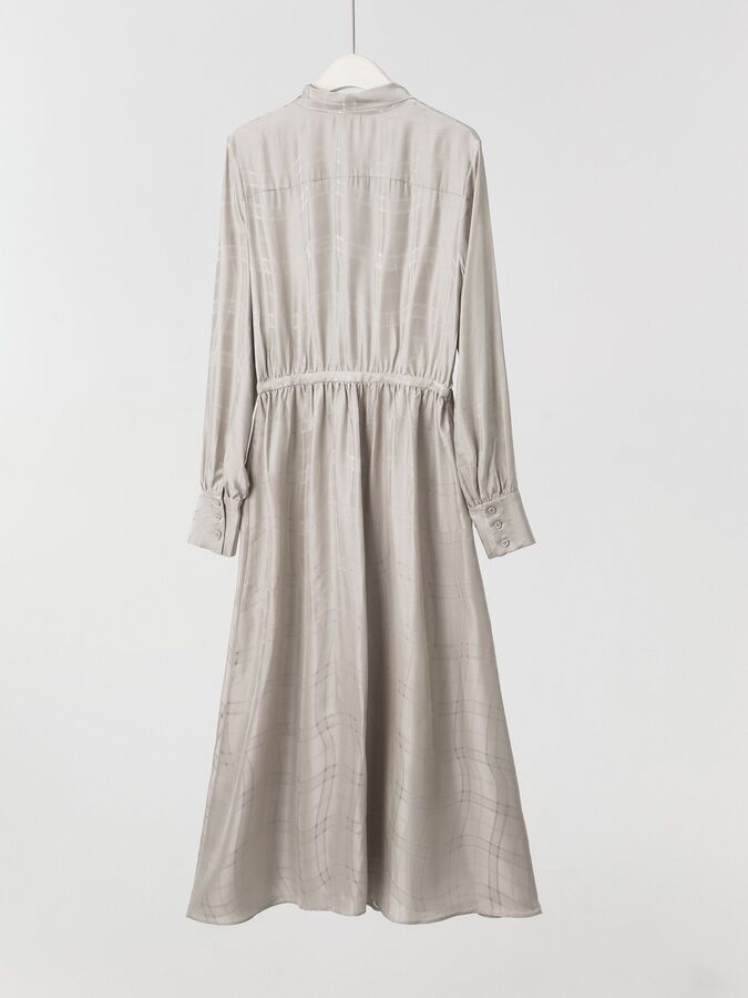 Silk Long Sleeve Bow Dress view 5