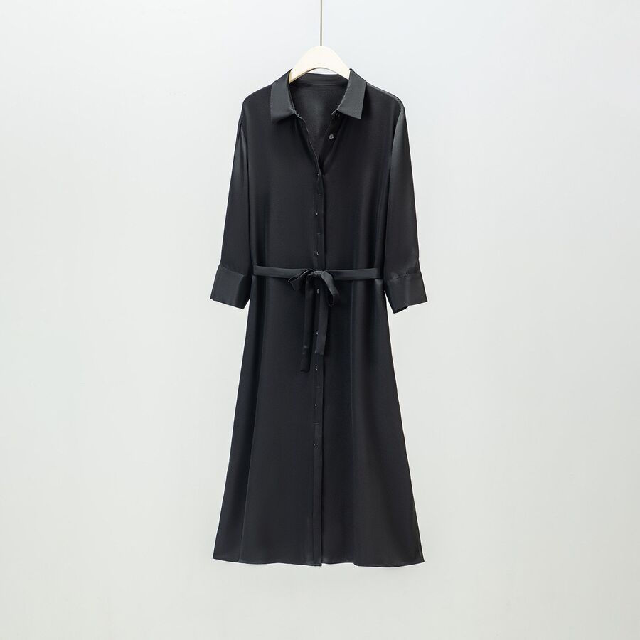 Seidenkleid mit Dreiviertelärmeln view 7
