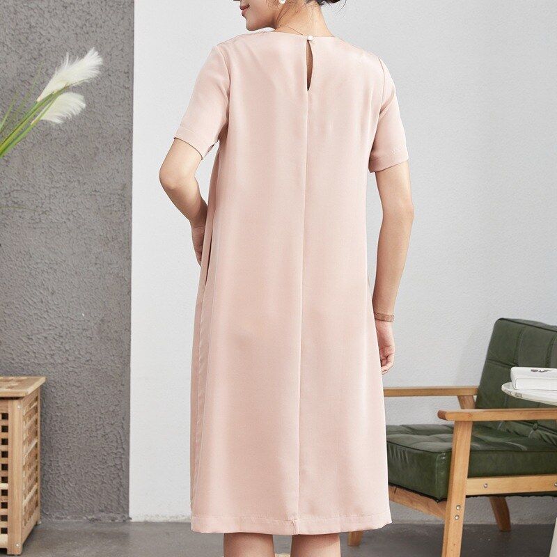 Silk Short Sleeve Chinese Style Dress view 2