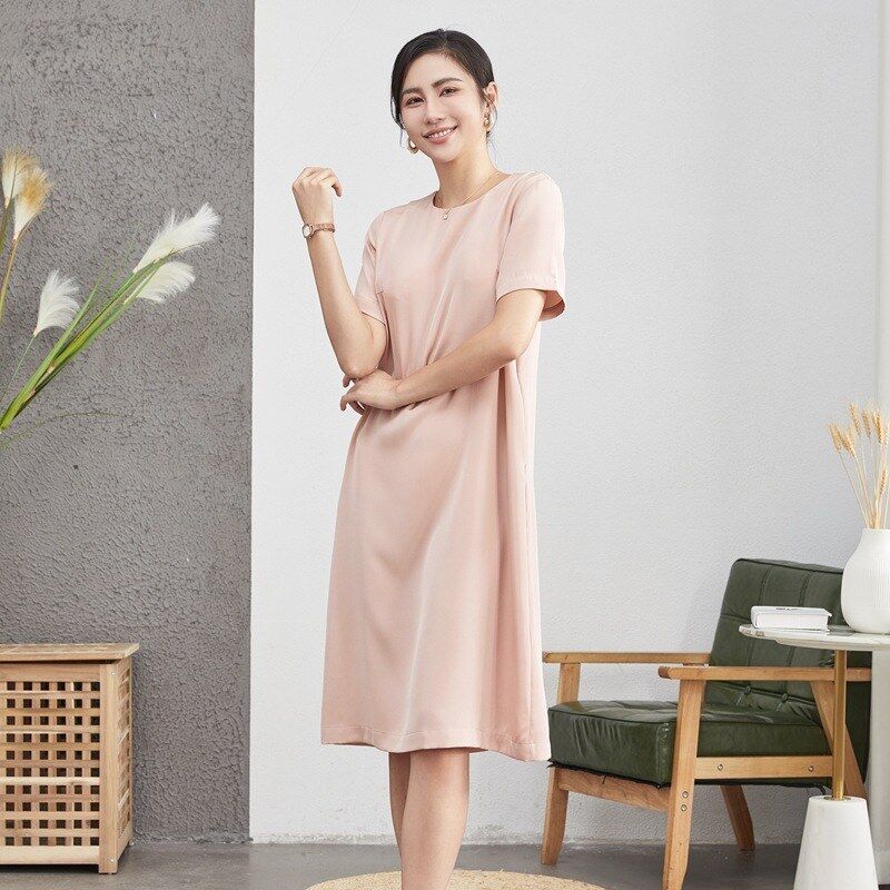 Silk Short Sleeve Chinese Style Dress view 3