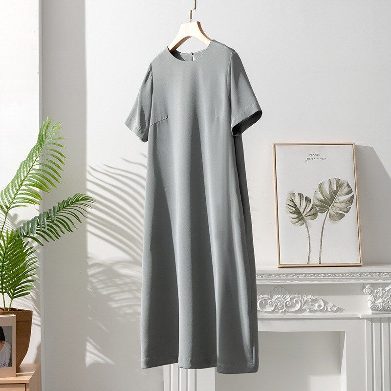 Silk Short Sleeve Chinese Style Dress view 8
