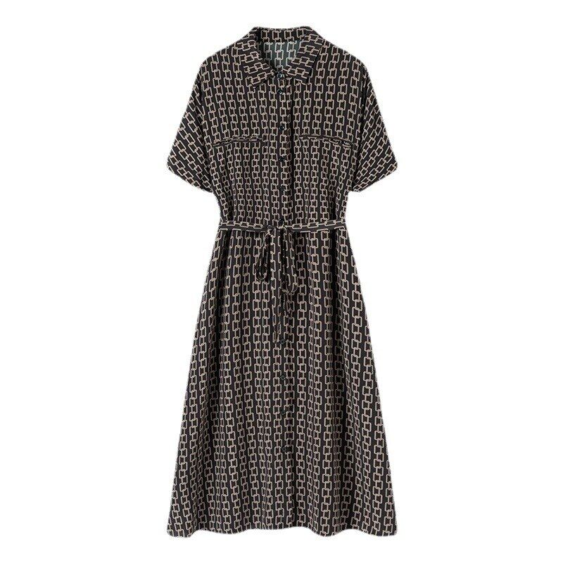 Floral Silk Short Sleeve Dress view 5