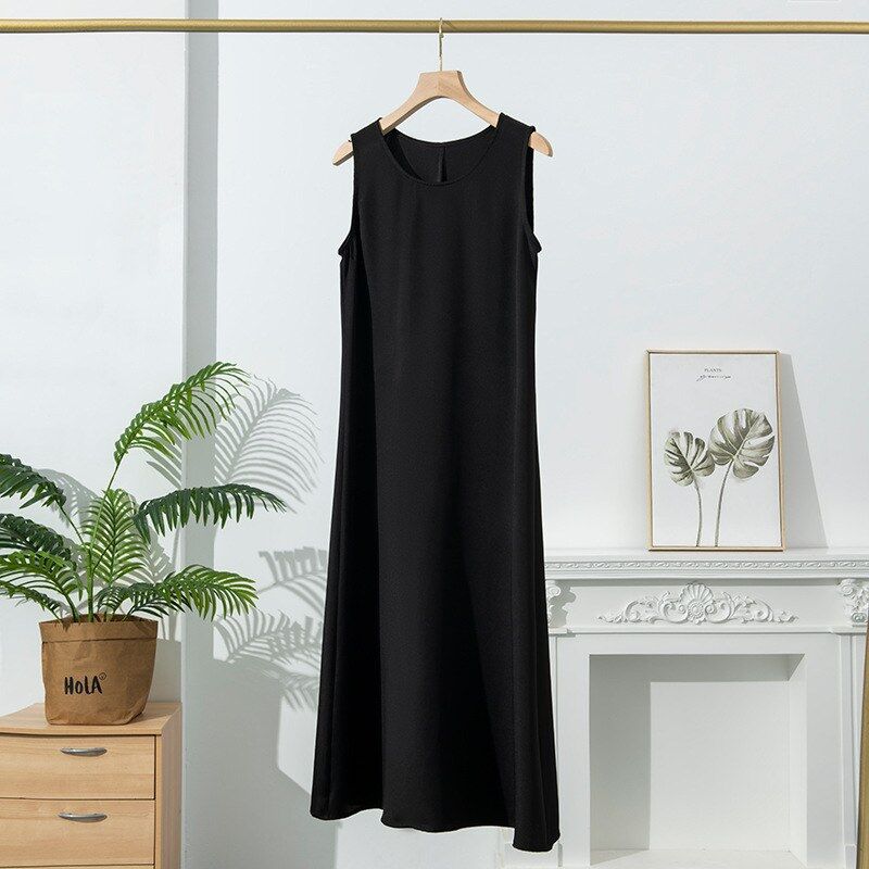 Seidenes ärmelloses Midikleid view 6