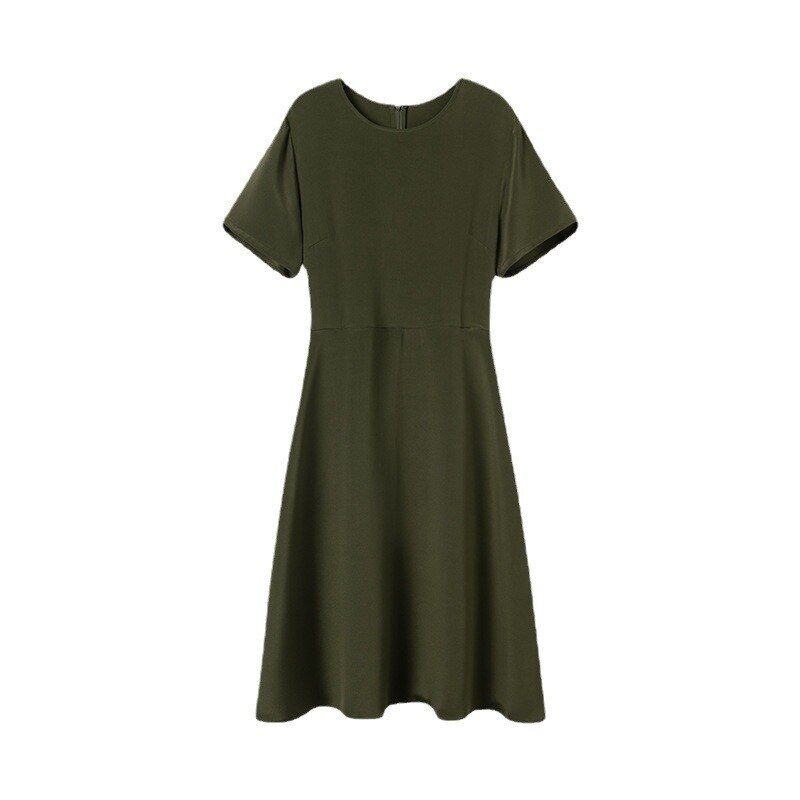 Seiden Midi Kleid mit Kurzarm view 5
