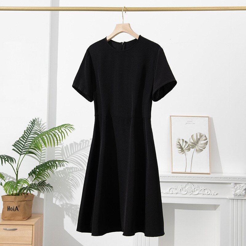 Seiden Midi Kleid mit Kurzarm view 7