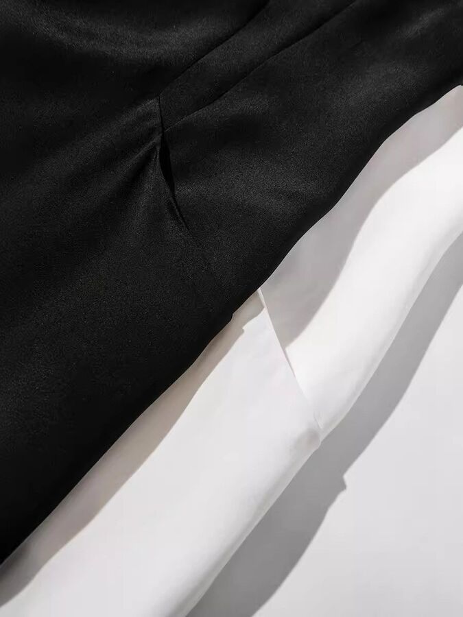 Silk Solid Three-Quarter Sleeve Office Dress view 2
