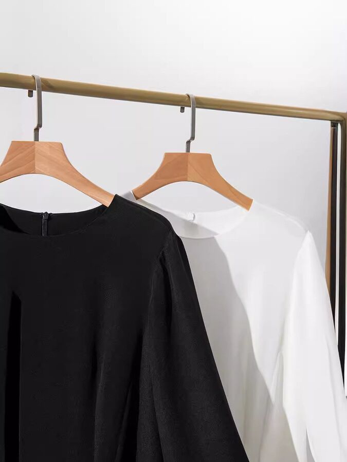 Silk Solid Three-Quarter Sleeve Office Dress view 5