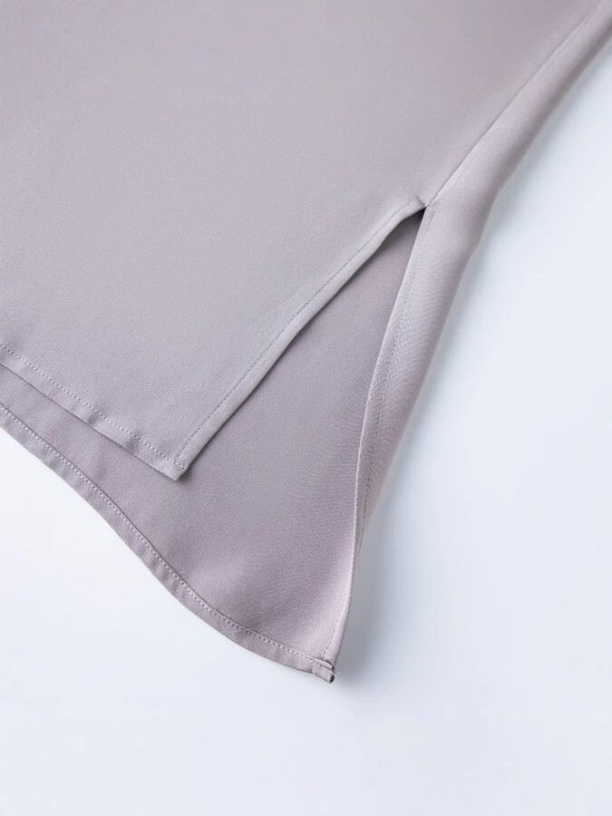 Silk A-Line Dress Long Sleeve Office view 5