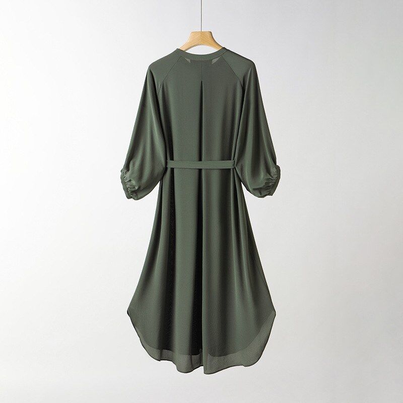 Robe en soie sept manches bureau view 8