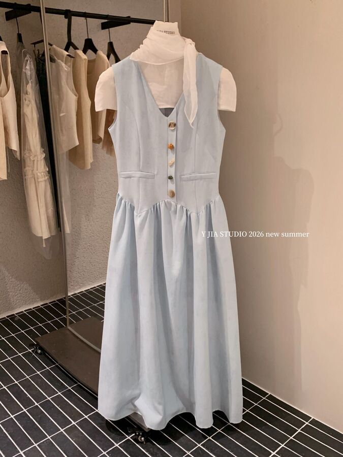 Vestido colete sem mangas francês view 5