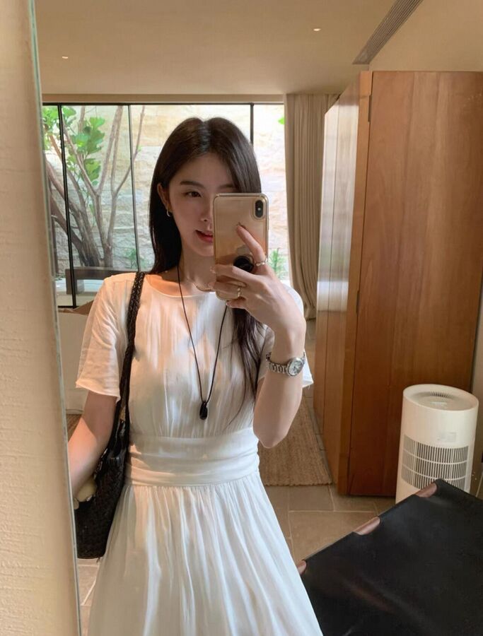 Vestido Largo Sólido Coreano view 2