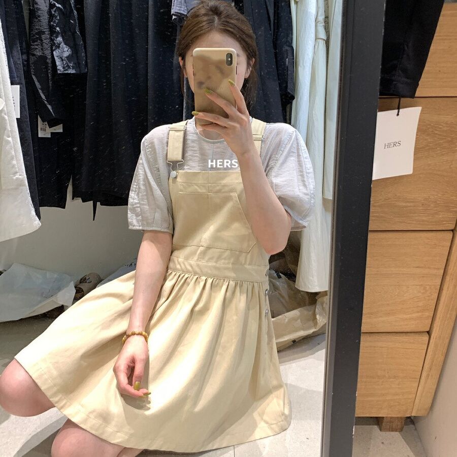 Japanisches Vintage Jeans-Overall-Kleid view 3