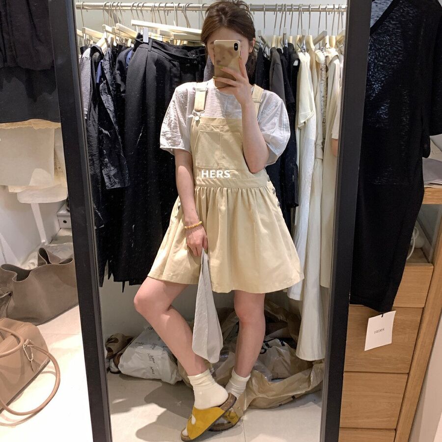 Japanisches Vintage Jeans-Overall-Kleid view 5