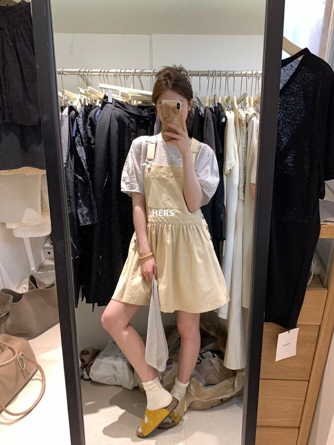 Japanisches Vintage Jeans-Overall-Kleid view 7
