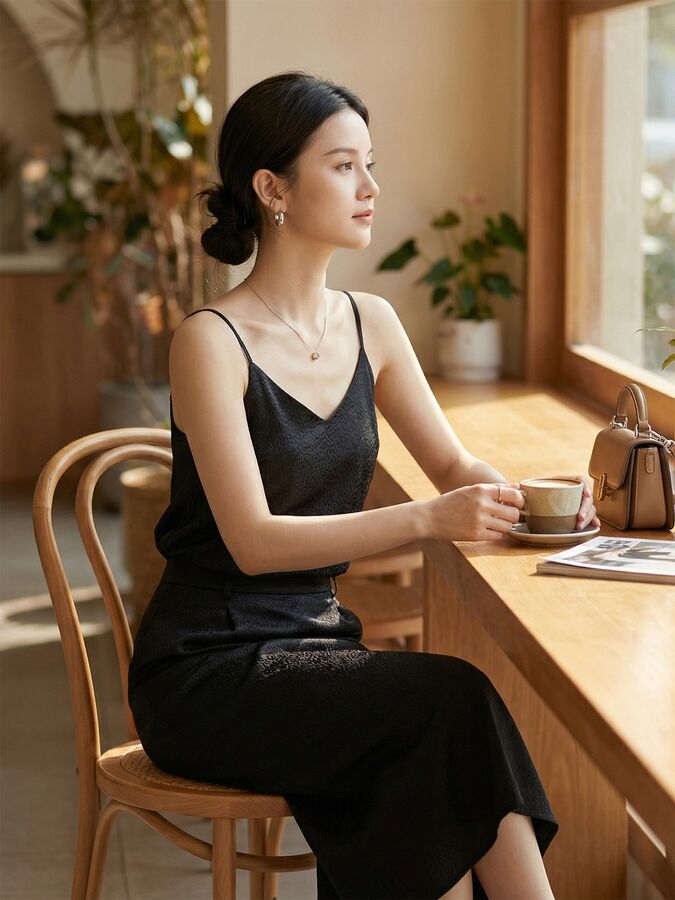 Silk Cami Top and Skirt Set view 3