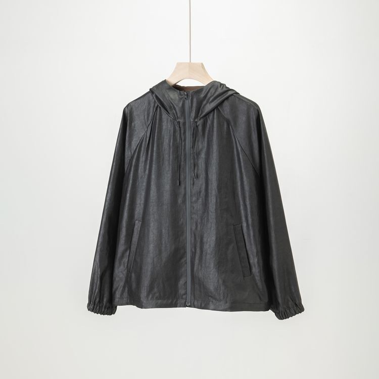Silk Hooded Casual Jacket view 6