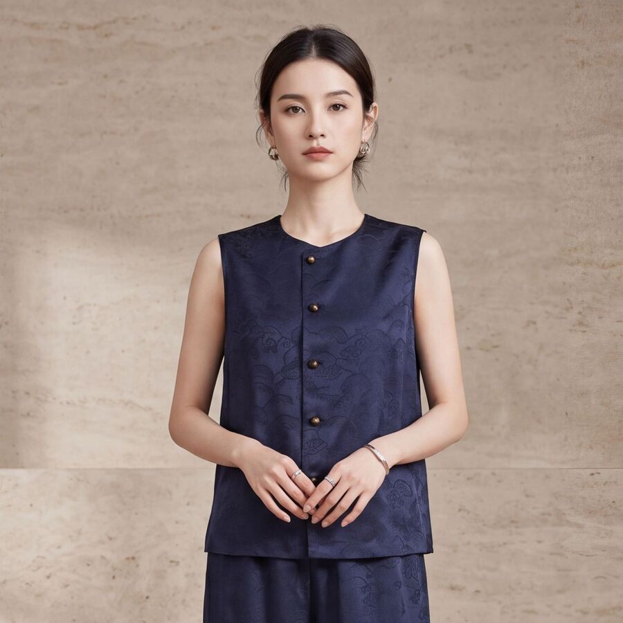 Silk Vest and Pants Set view 6