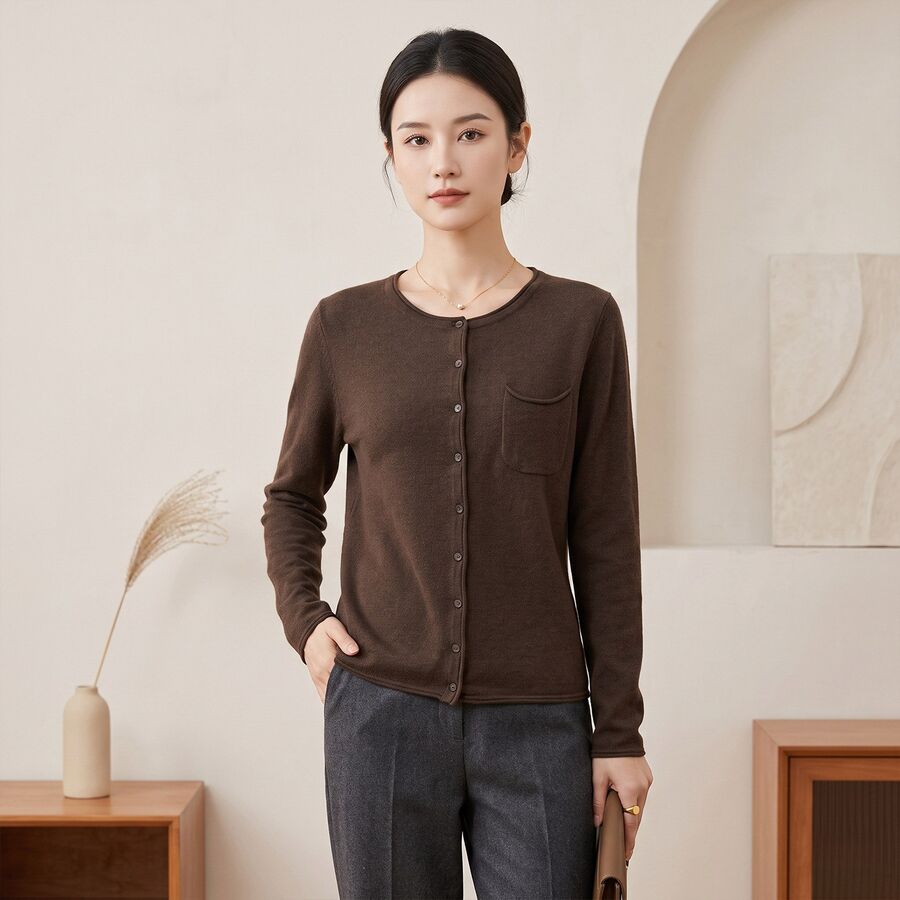 Solid Knit Long Sleeve Sweater view 10