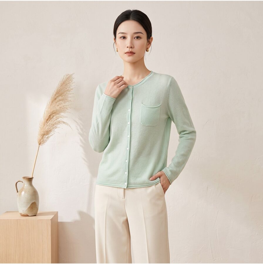 Solid Knit Long Sleeve Sweater view 11
