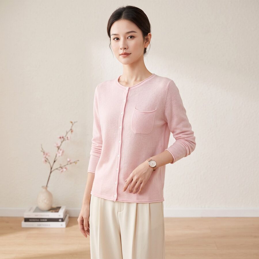 Solid Knit Long Sleeve Sweater view 6