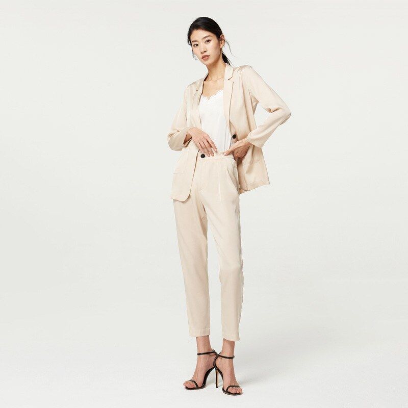 Solid Silk Long Sleeve Set view 10