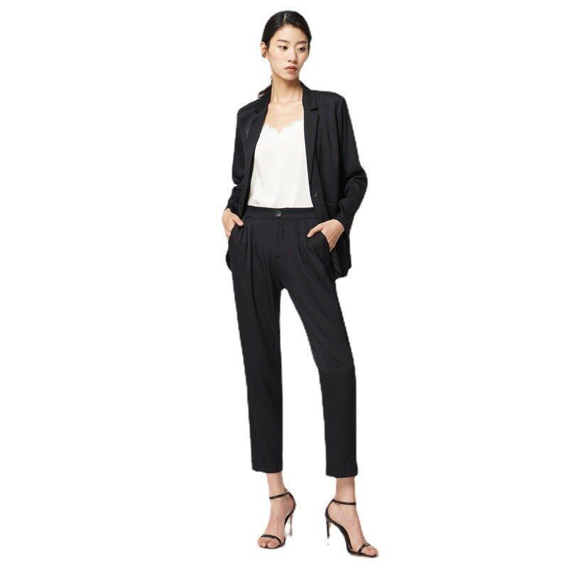 Solid Silk Long Sleeve Set view 5