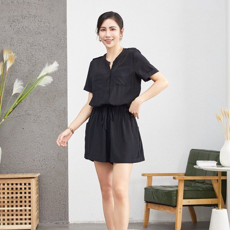 Silk Color Block Jumpsuit