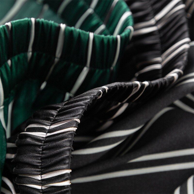 Striped Silk Long Sleeve Pajama Set view 3