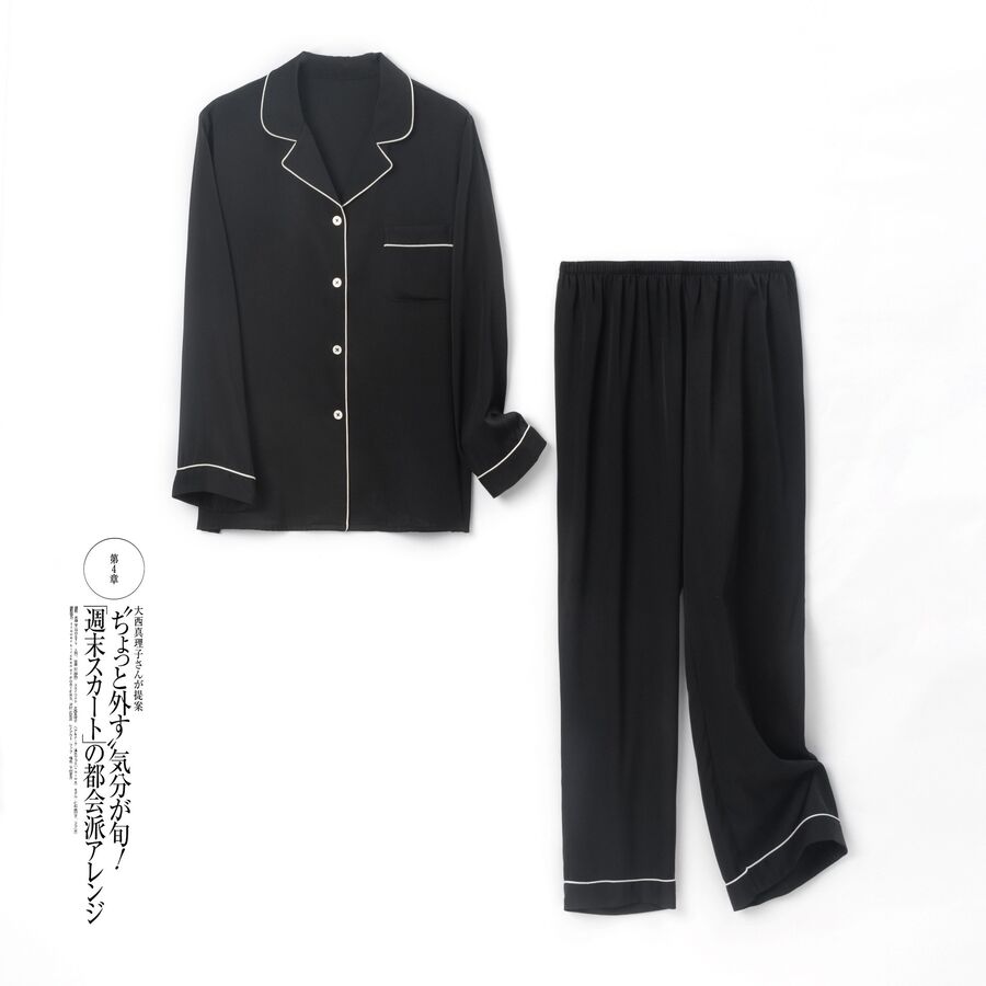 Conjunto de Pijama de Seda de Manga Larga view 10