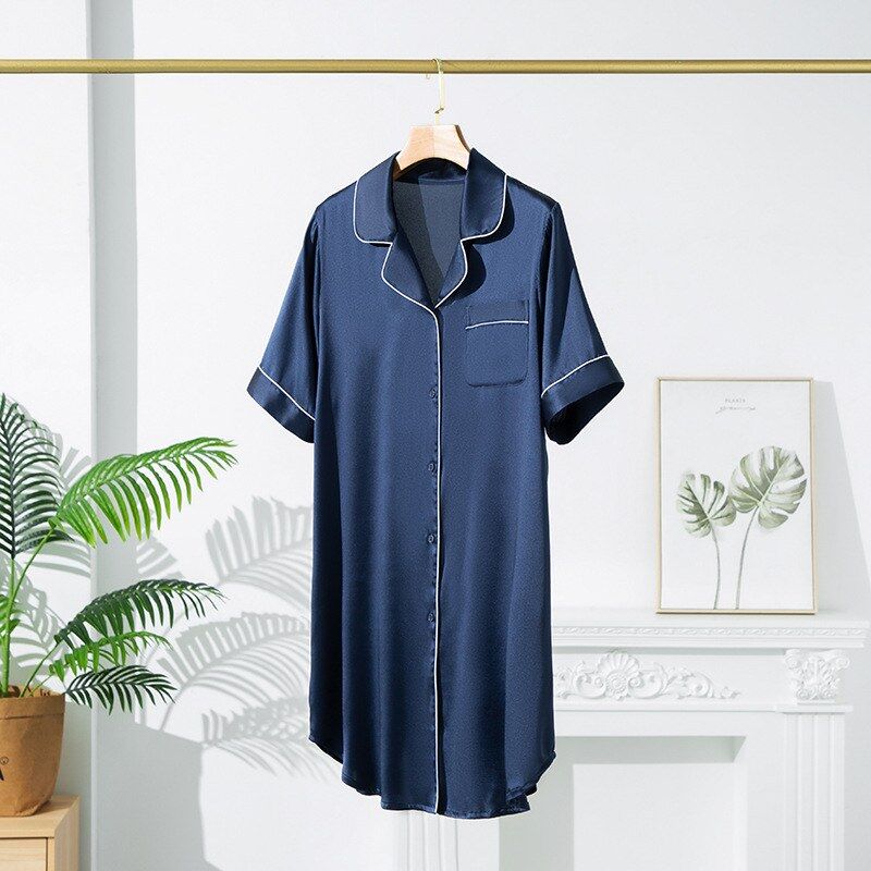 Silk Short Sleeve Nightgown view 8