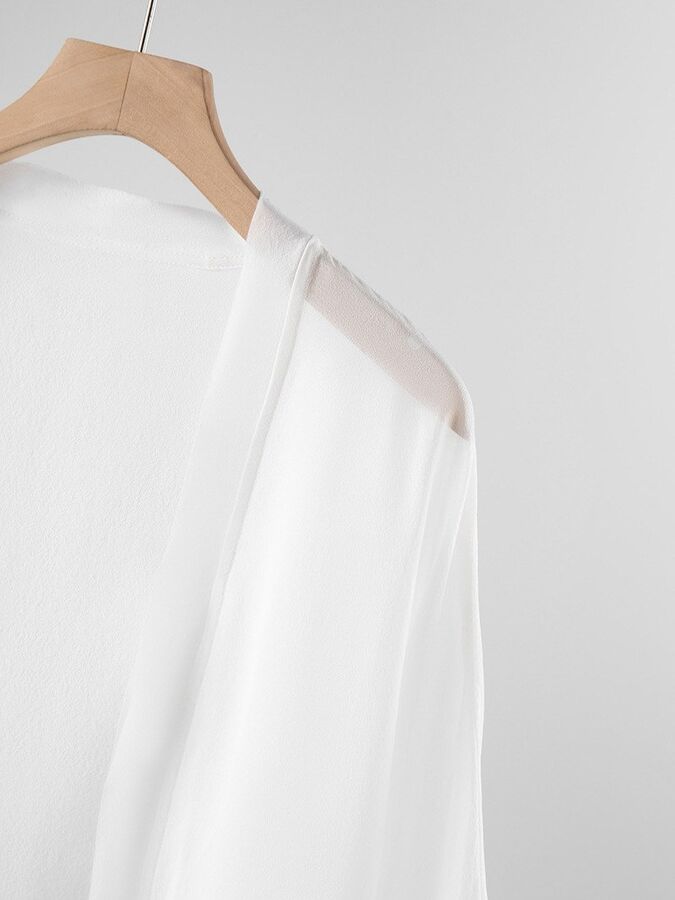 Silk Jacket Seven Sleeve Short view 3