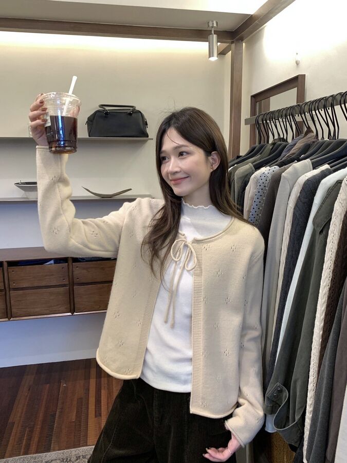 Korean Sweet Hollow Out Cardigan Sweater