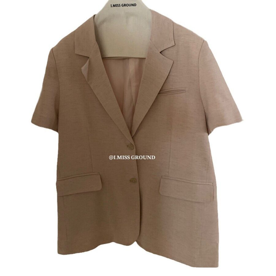 Korean Chic Short Sleeve Blazer Jacket view 5