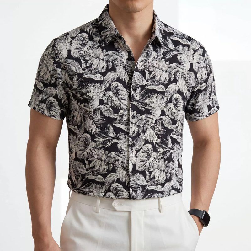 Bedrucktes Herrenhemd AC-PS-006 Polyester Großhandel aus China