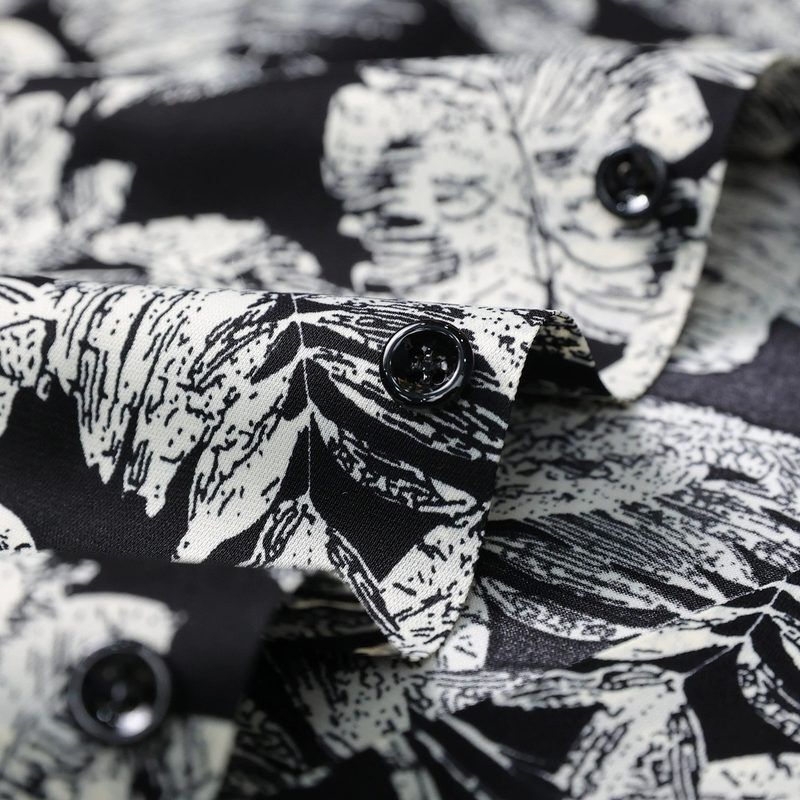 Sketch Floral Print Short Sleeve Shirt view 3