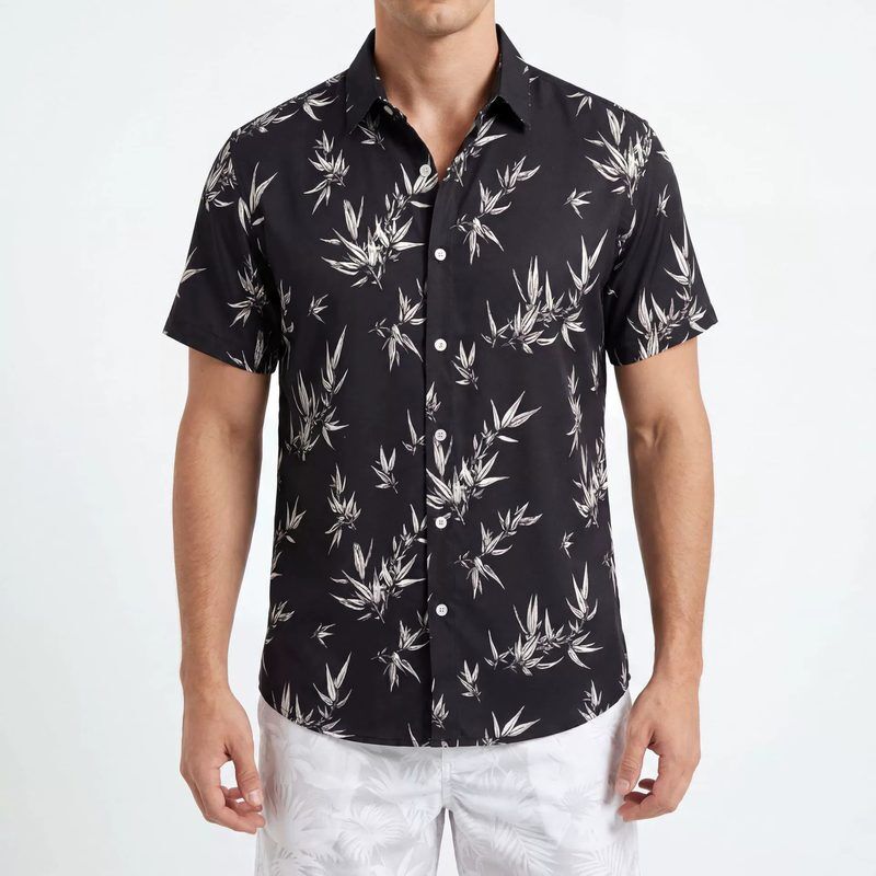 Printed men shirt AC-PS-009 polyester wholesale from China
