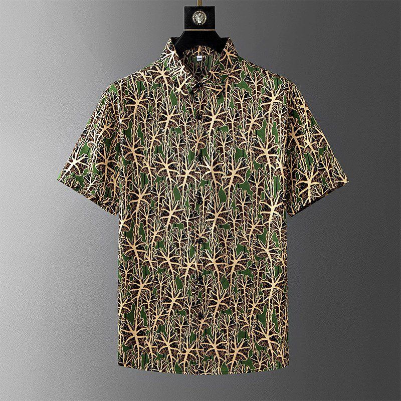 Jungle Camo All-Over Print Short Sleeve Shirt view 3