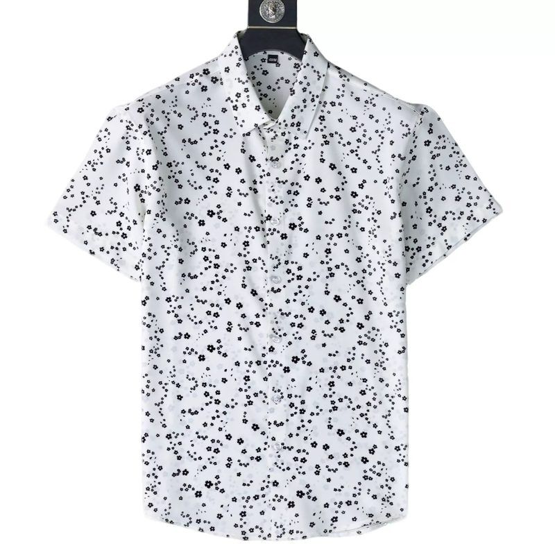 Kemeja Lengan Pendek Motif Floral Cetak Digital 3D view 6