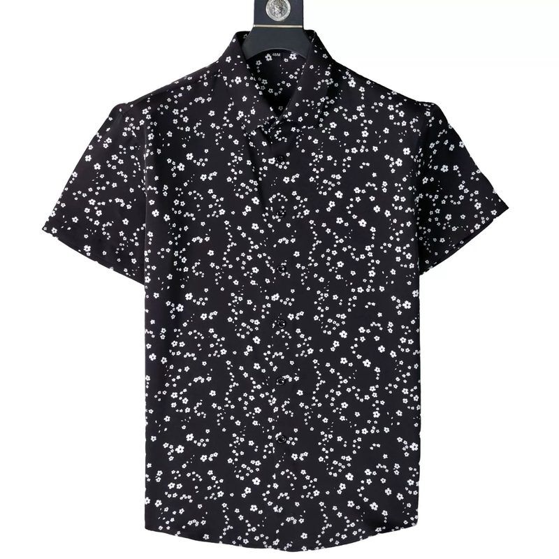 Kemeja Lengan Pendek Motif Floral Cetak Digital 3D view 7