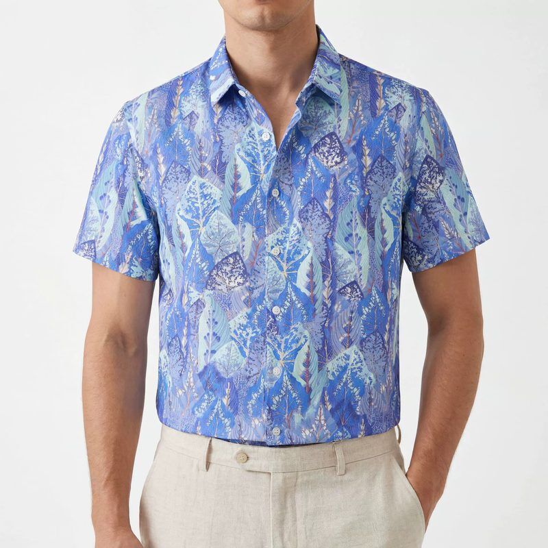 Printed men shirt AC-PS-015 polyester wholesale from China